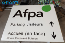 Panneau métal pour la signalétique de l'AFPA. Bègles (33)