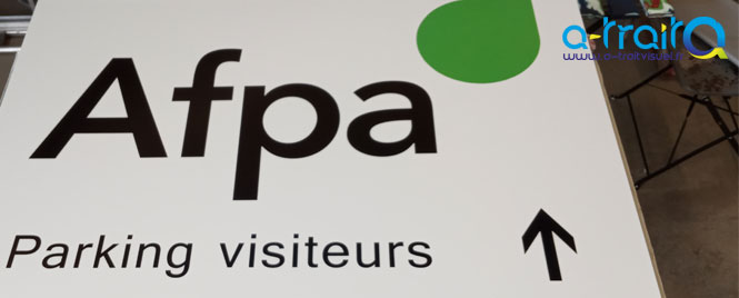 Panneau métal pour la signalétique de l'AFPA. Bègles (33)