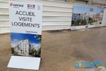 Panneau signalétique accueil client Eiffage Immobilier - Emerige. Clamart (92)