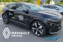 Marquage adhésif publicité nouveau logo Renault sur MEGANE E-TECH