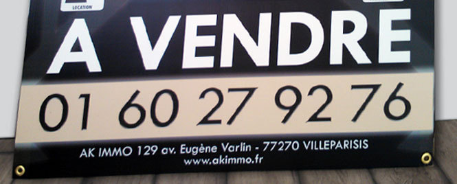 Panneau alvéolaire agence immobilière