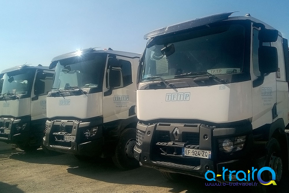 Marquage adhésif flotte de camions TFTP