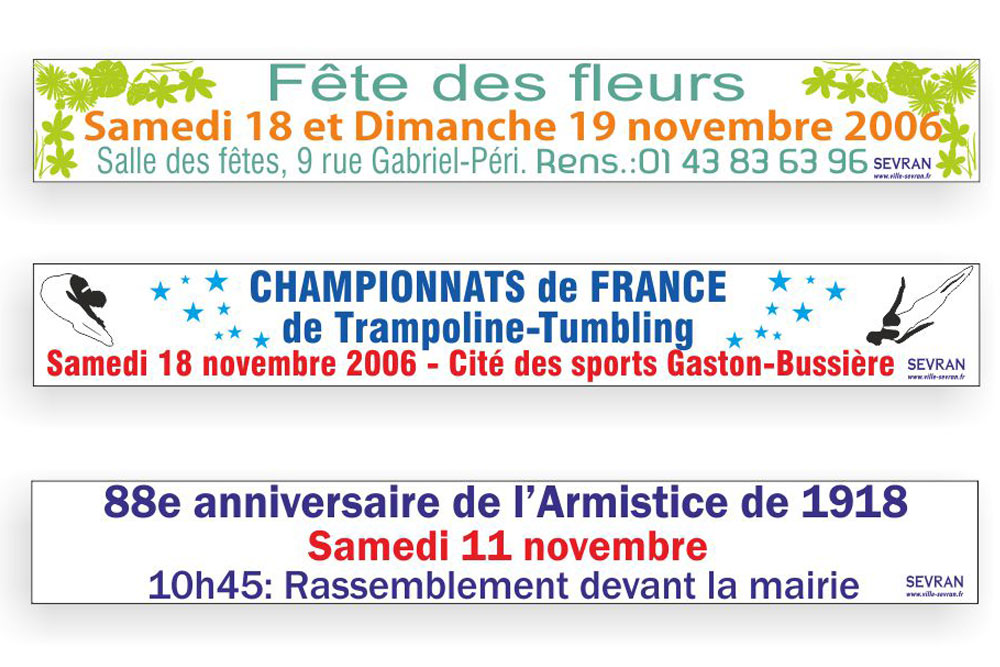 Calicots sur bâches Calicots sur bâches