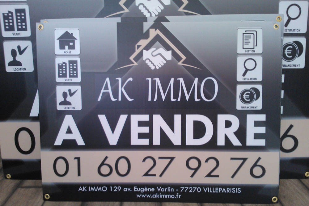 Panneau alvéolaire agence immobilière