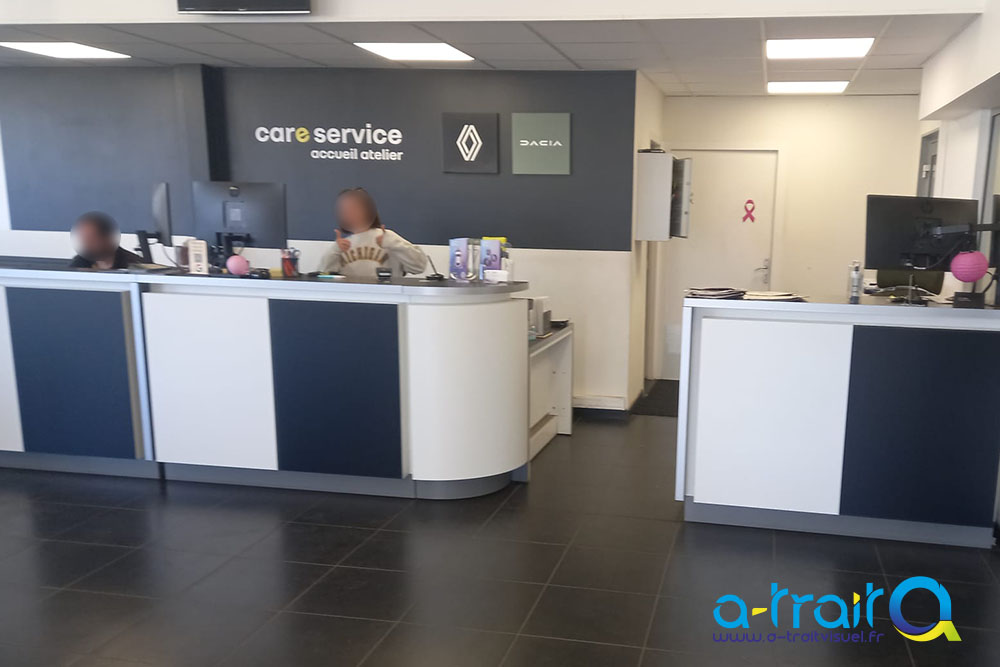 Signalétique comptoir Renault Dacia