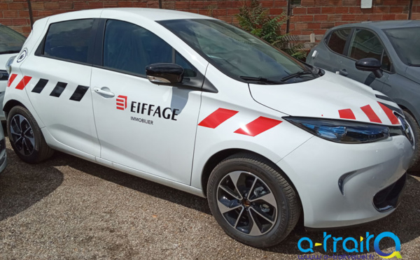 Marquage adhésif Eiffage Renault Zoé