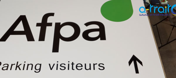 Panneau métal pour la signalétique de l'AFPA. Bègles (33)