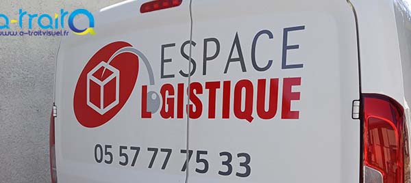 Flocage pub Espace Logistique sur Fiat Doblo