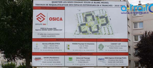 Impression panneau de chantier 4x3 m