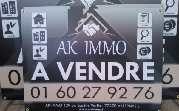 Panneau alvéolaire agence immobilière