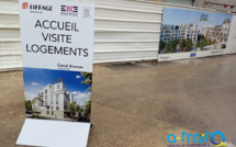 Panneau signalétique accueil client Eiffage Immobilier - Emerige. Clamart (92)