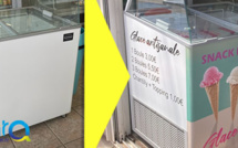 Impression découpe d'adhésifs habillage publicitaire vitrine à glace